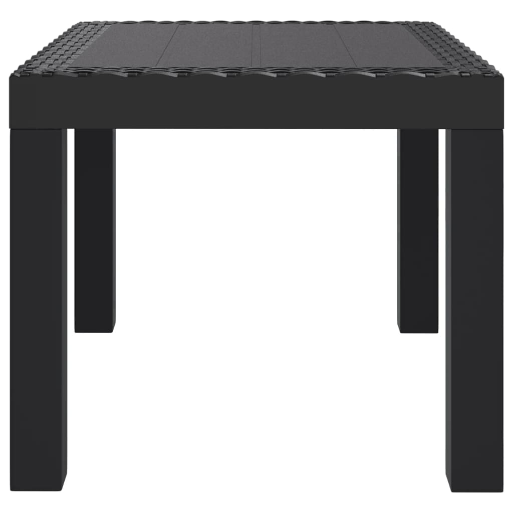 antracitszürke PP kerti asztal 59 x 47 x 40 cm
