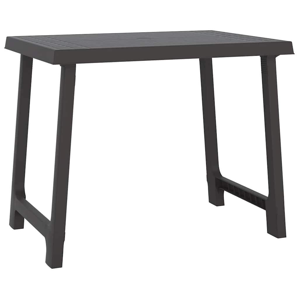 antracitszürke fa hatású PP kempingasztal 79x56x64 cm
