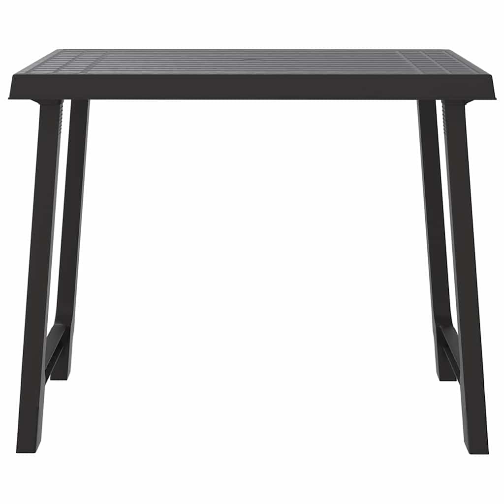 antracitszürke fa hatású PP kempingasztal 79x56x64 cm