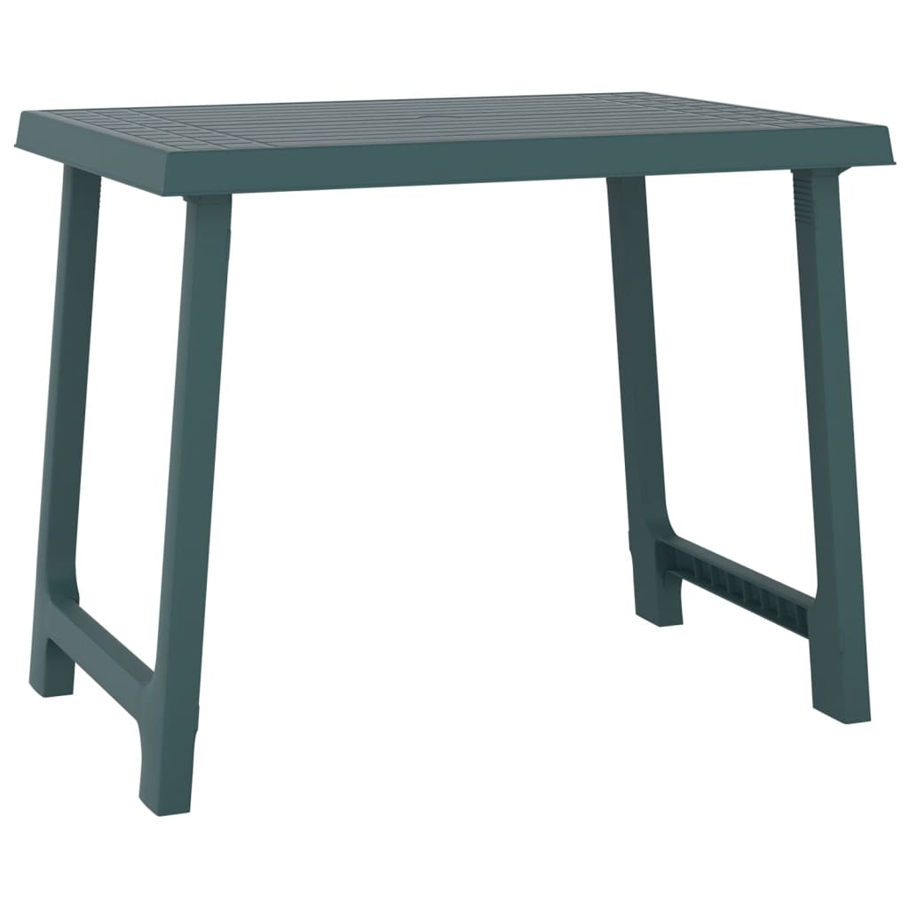 zöld fa hatású PP kempingasztal 79x56x64 cm