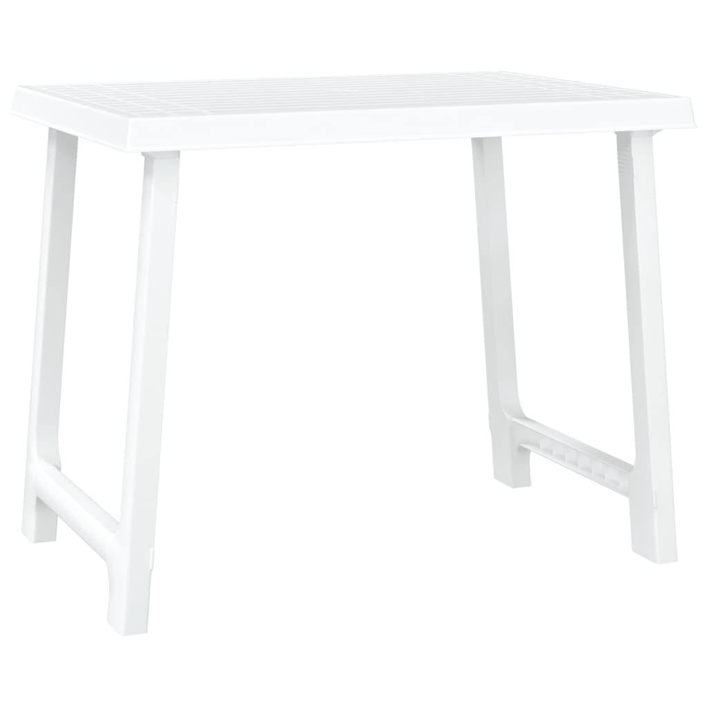 fehér fa hatású PP kempingasztal 79x56x64 cm