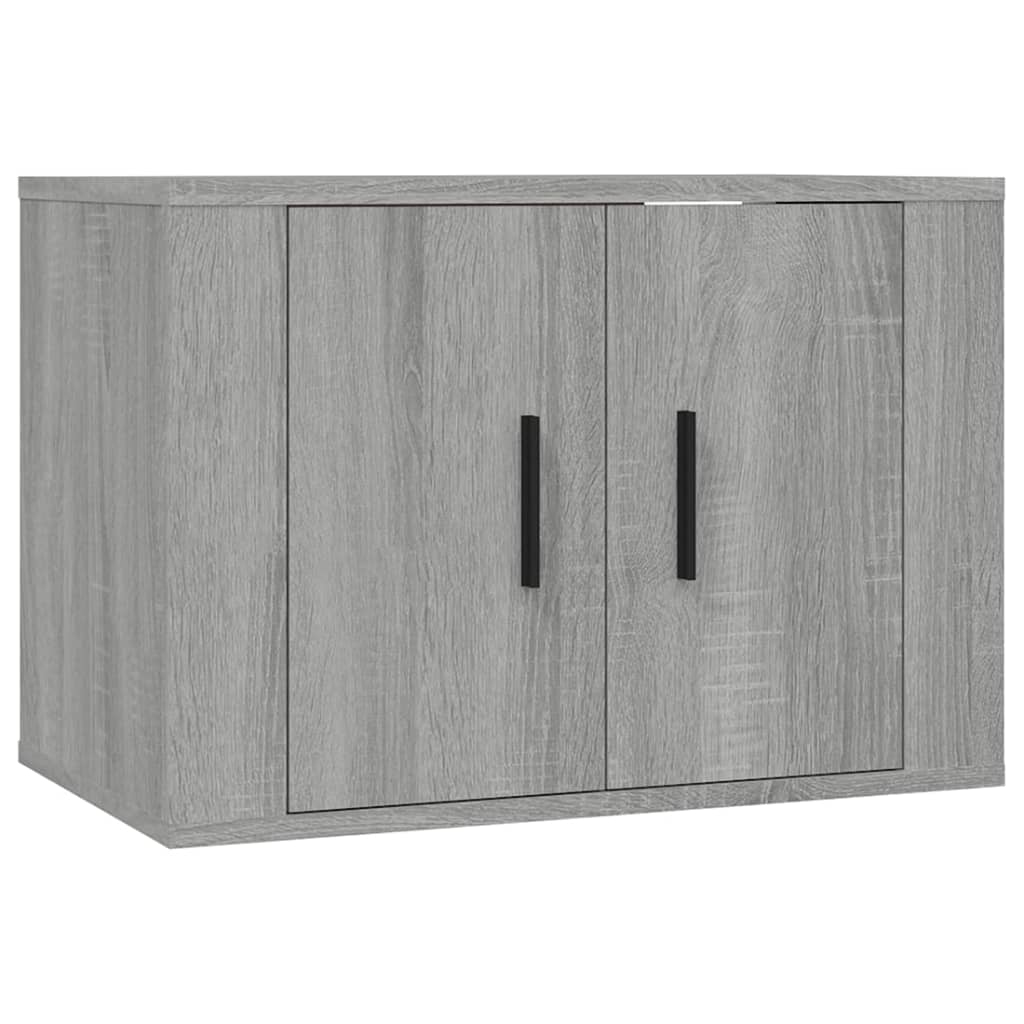 3 db szürke sonoma falra szerelhető TV-szekrény 57x34,5x40 cm