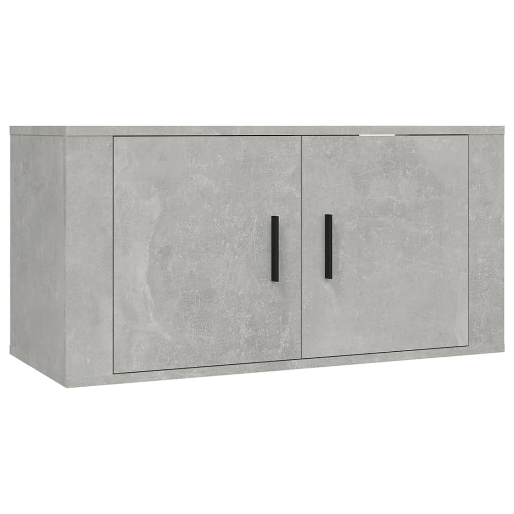 2 db betonszürke fali TV-szekrény 80 x 34,5 x 40 cm
