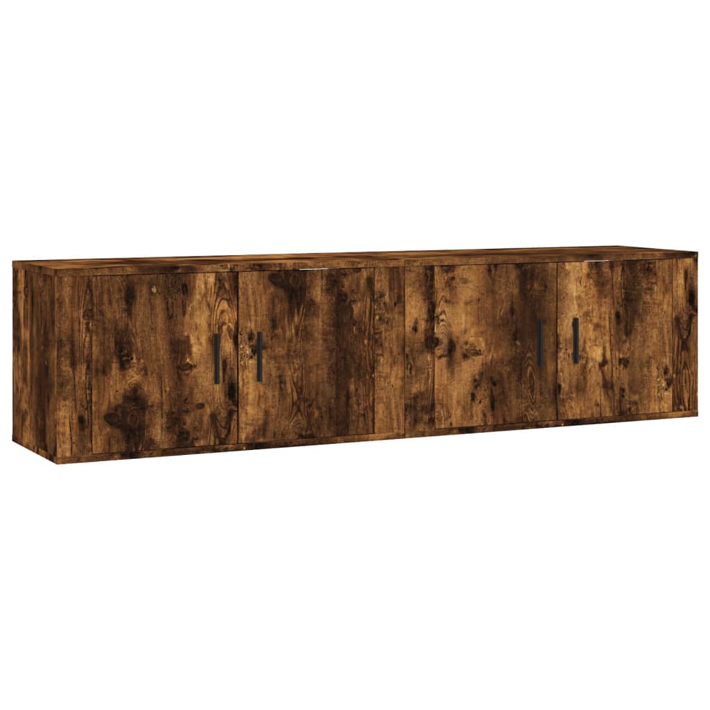 2 db füstös tölgy színű fali TV-szekrény 80 x 34,5 x 40 cm