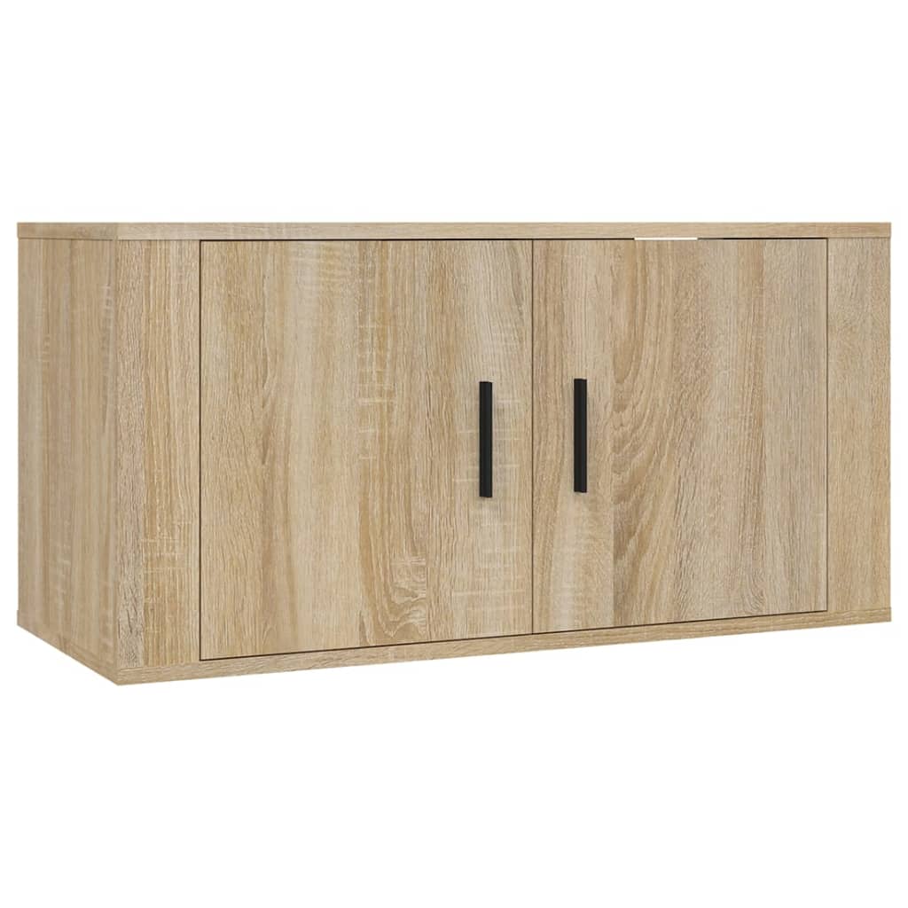 3 db sonoma tölgy színű fali TV-szekrény 80 x 34,5 x 40 cm