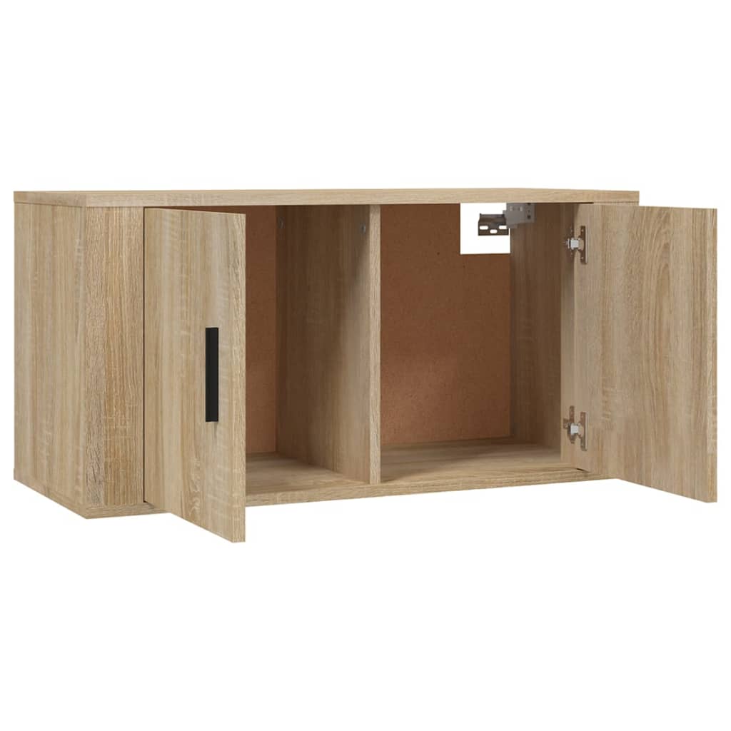 3 db sonoma tölgy színű fali TV-szekrény 80 x 34,5 x 40 cm