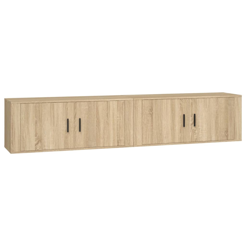 2 db sonoma tölgy színű fali TV-szekrény 100 x 34,5 x 40 cm