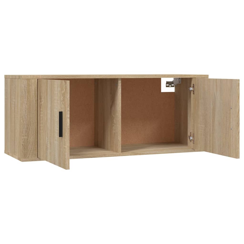 2 db sonoma tölgy színű fali TV-szekrény 100 x 34,5 x 40 cm