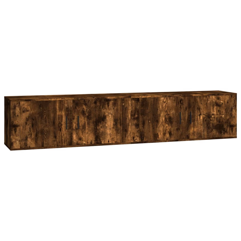 2 db füstös tölgy színű fali TV-szekrény 100 x 34,5 x 40 cm
