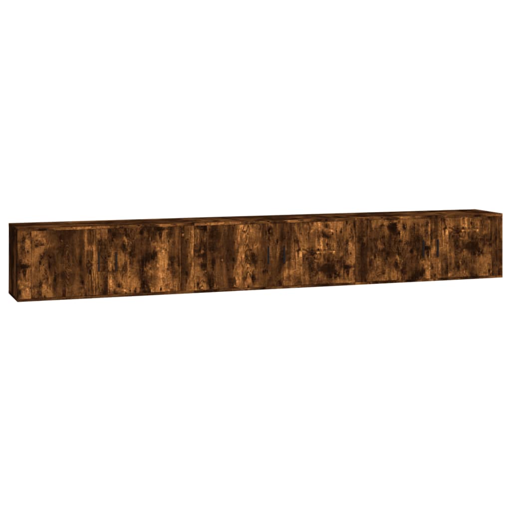 3 db füstös tölgy színű fali TV-szekrény 100 x 34,5 x 40 cm