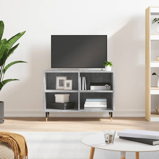 betonszürke szerelt fa TV-szekrény 69,5x30x50 cm