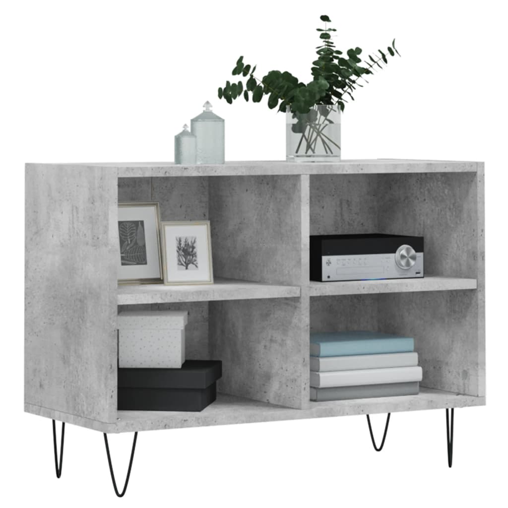 betonszürke szerelt fa TV-szekrény 69,5x30x50 cm
