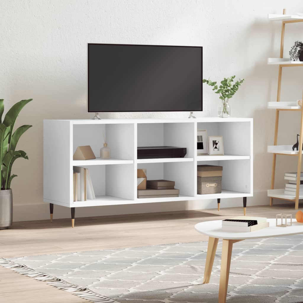fehér szerelt fa TV-szekrény 103,5x30x50 cm