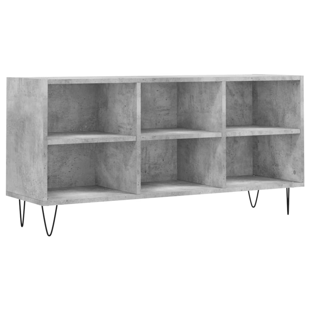 betonszürke szerelt fa TV-szekrény 103,5x30x50 cm