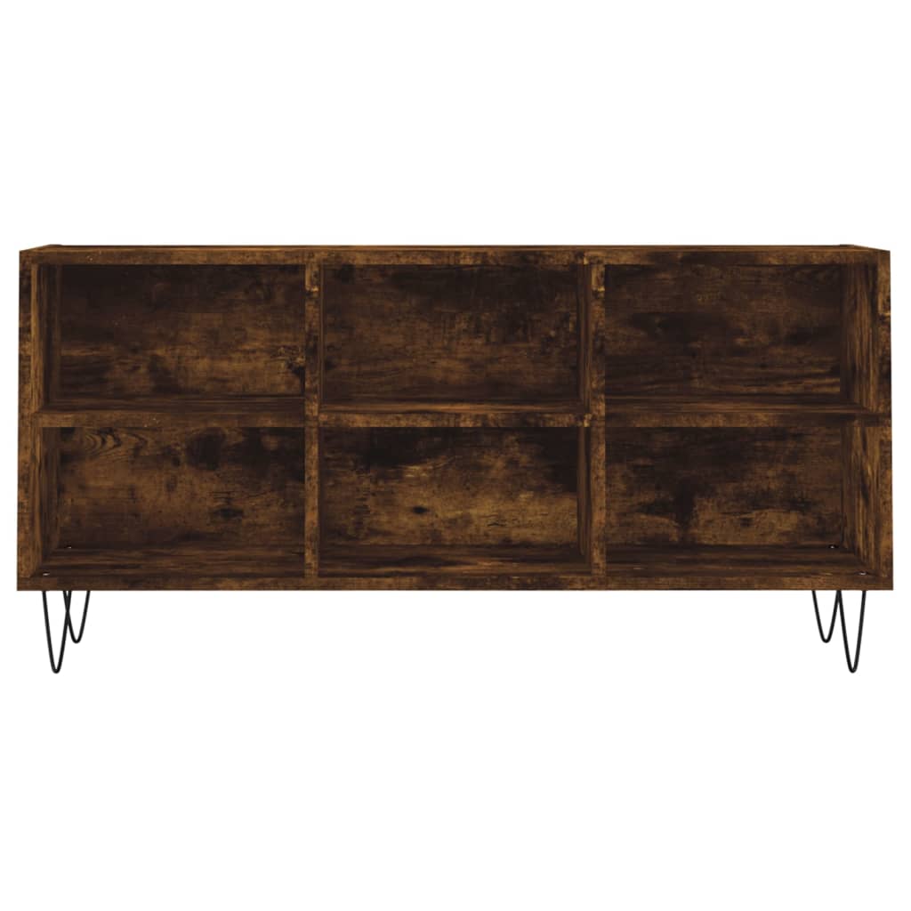 füstös tölgy színű szerelt fa TV-szekrény 103,5x30x50 cm