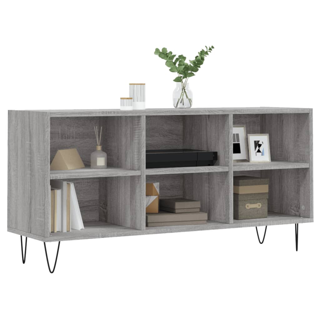 szürke sonoma színű szerelt fa TV-szekrény 103,5x30x50 cm