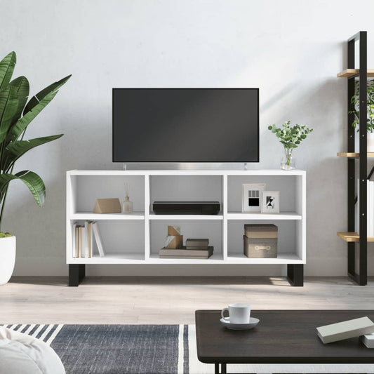 fehér szerelt fa TV-szekrény 103,5x30x50 cm