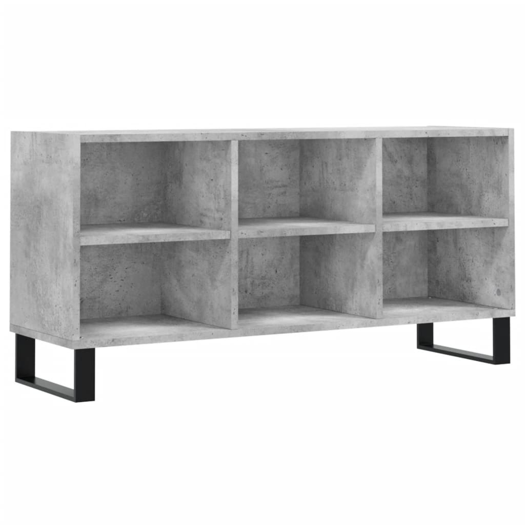 betonszürke szerelt fa TV-szekrény 103,5x30x50 cm