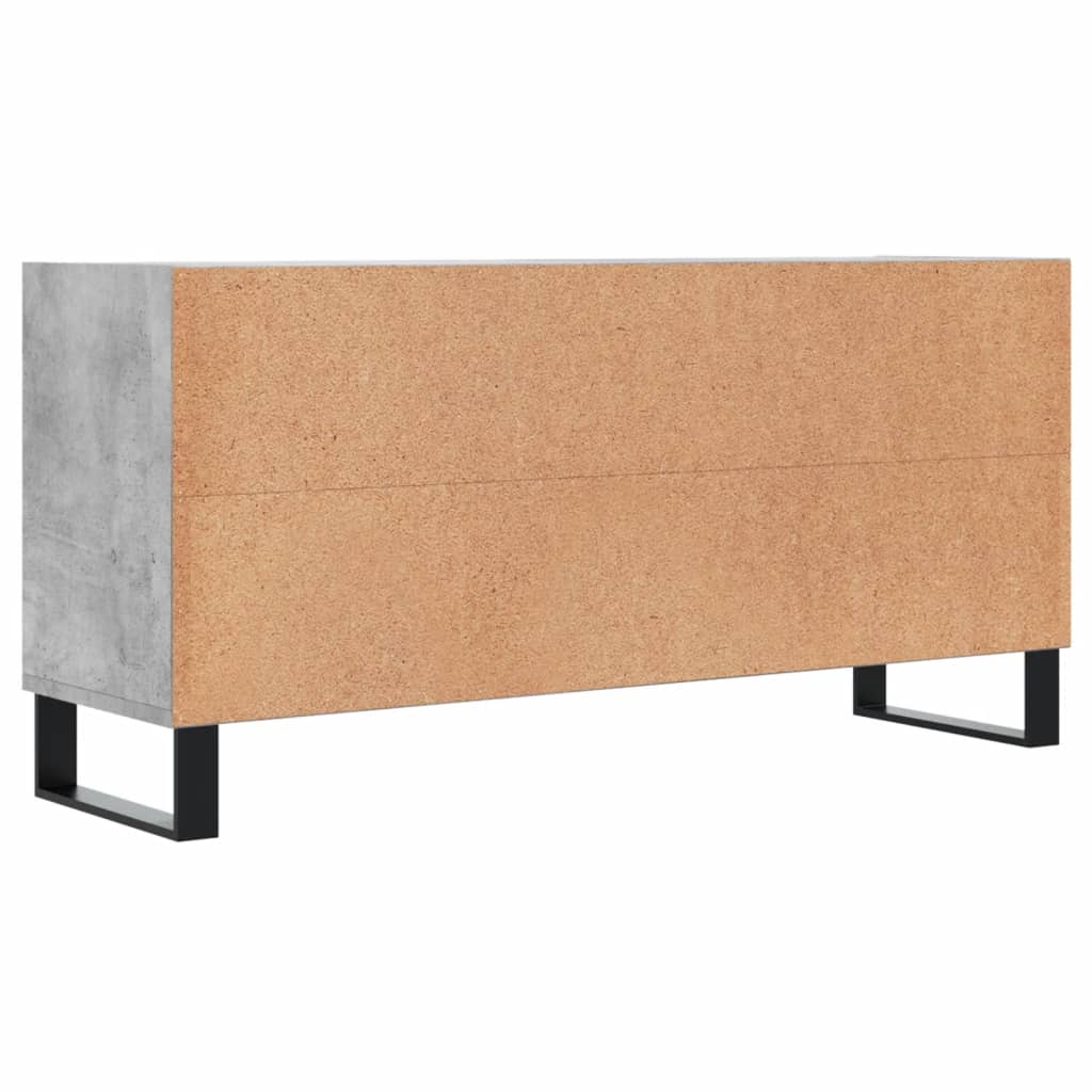 betonszürke szerelt fa TV-szekrény 103,5x30x50 cm