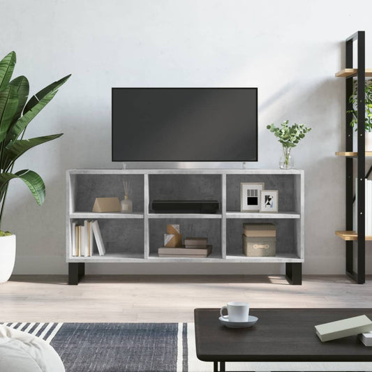 betonszürke szerelt fa TV-szekrény 103,5x30x50 cm