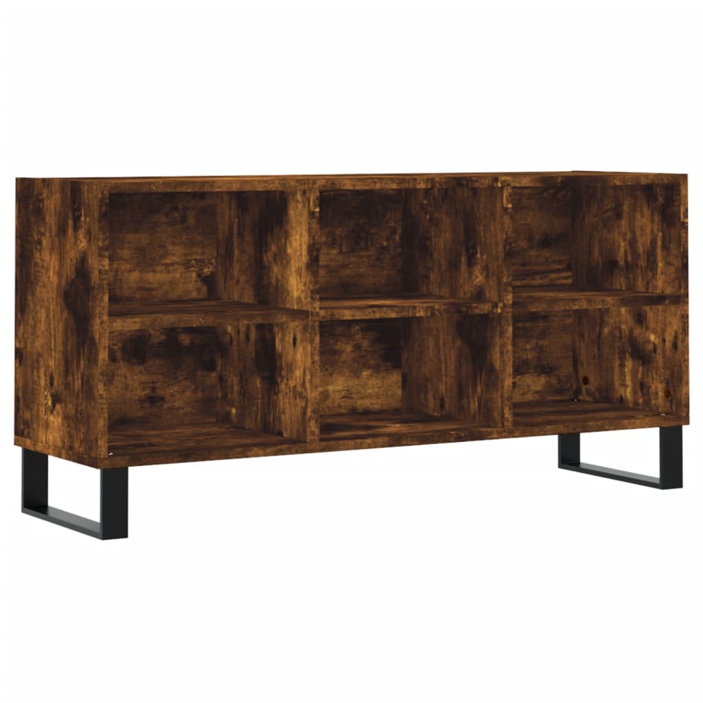füstös tölgy színű szerelt fa TV-szekrény 103,5x30x50 cm