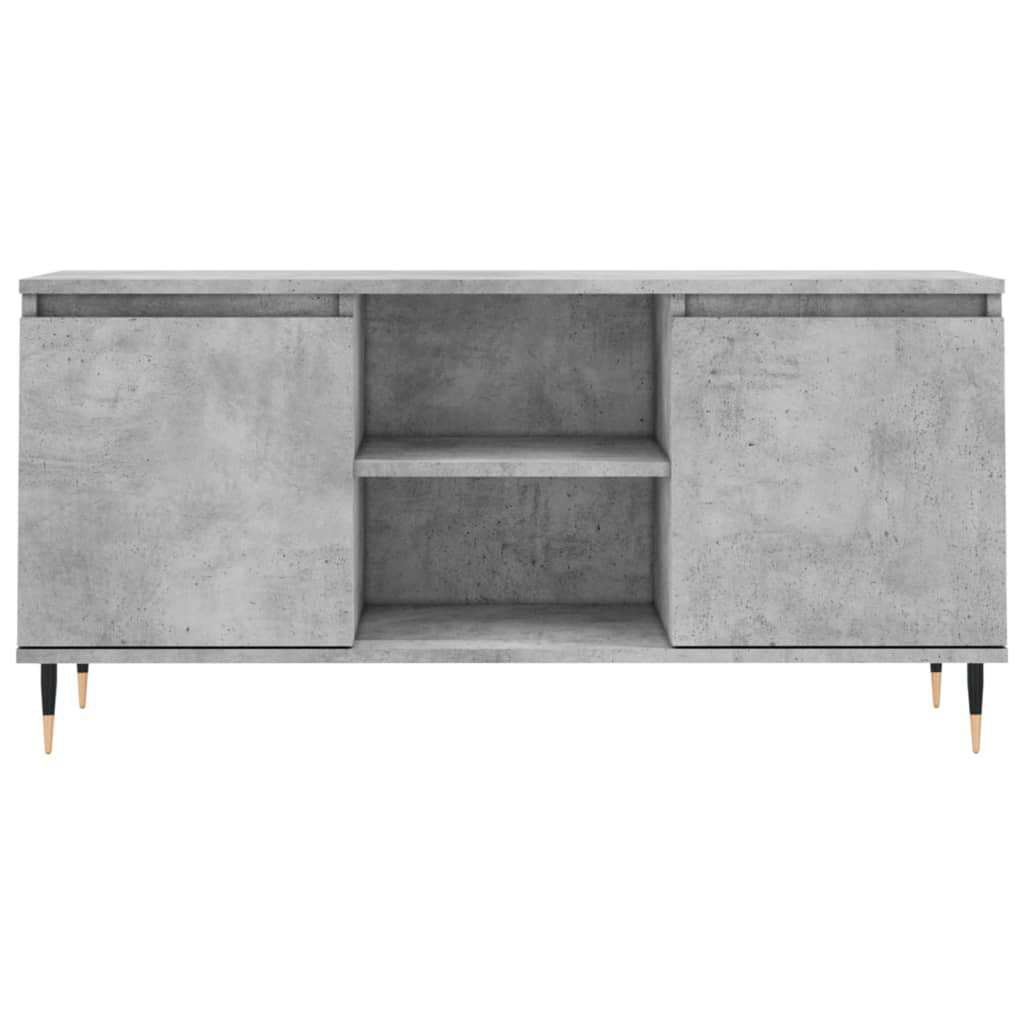 betonszürke szerelt fa TV-szekrény 104x35x50 cm