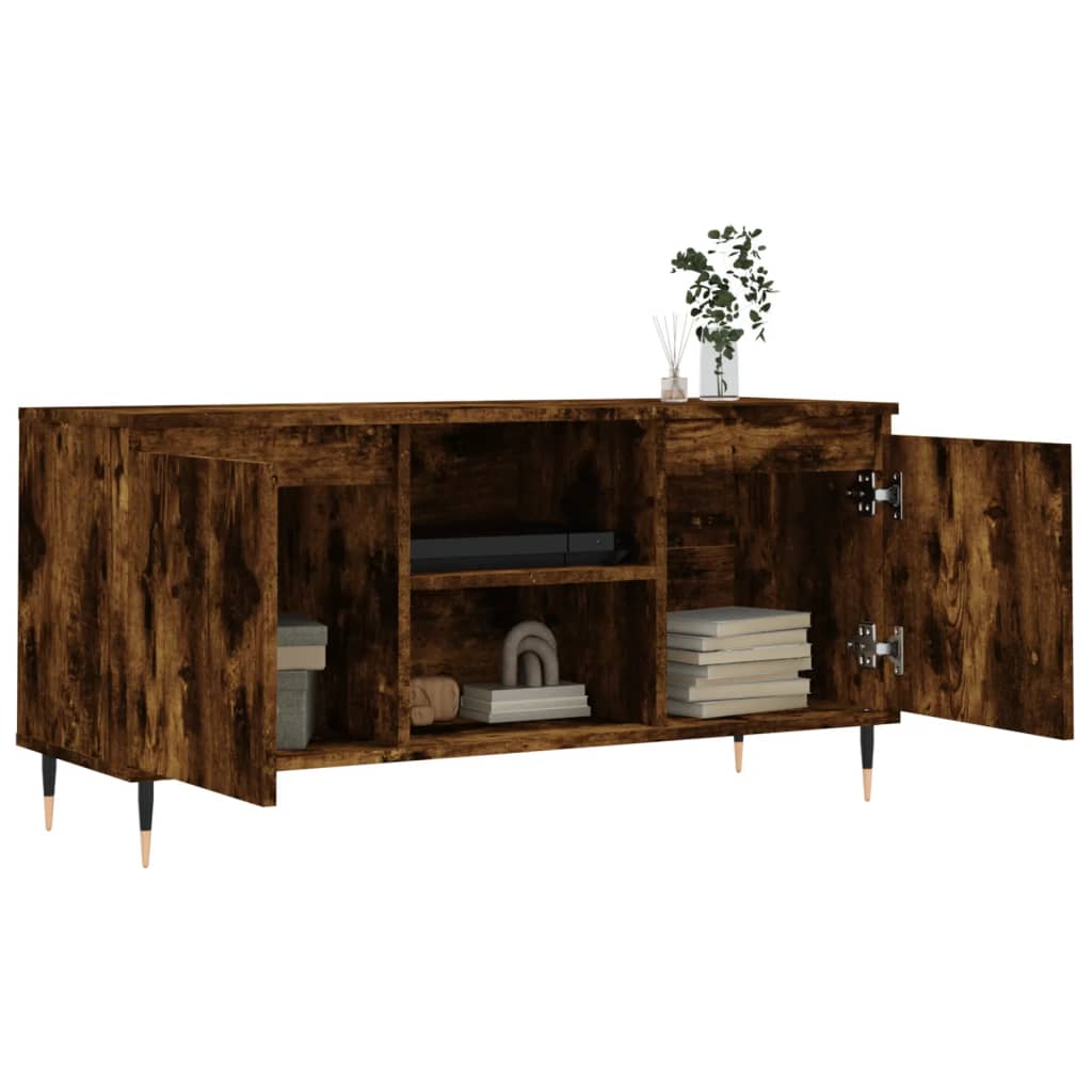 füstös tölgy színű szerelt fa TV-szekrény 104x35x50 cm