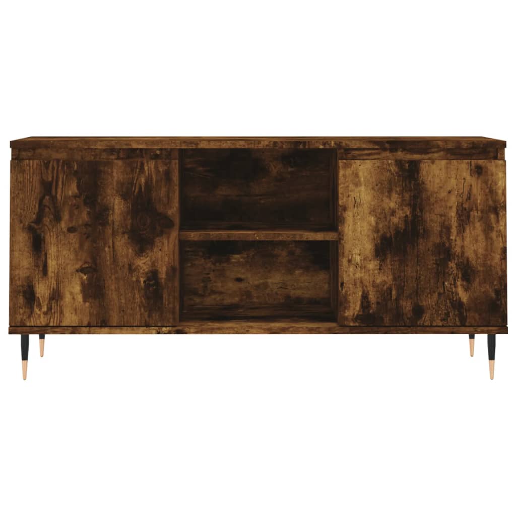 füstös tölgy színű szerelt fa TV-szekrény 104x35x50 cm