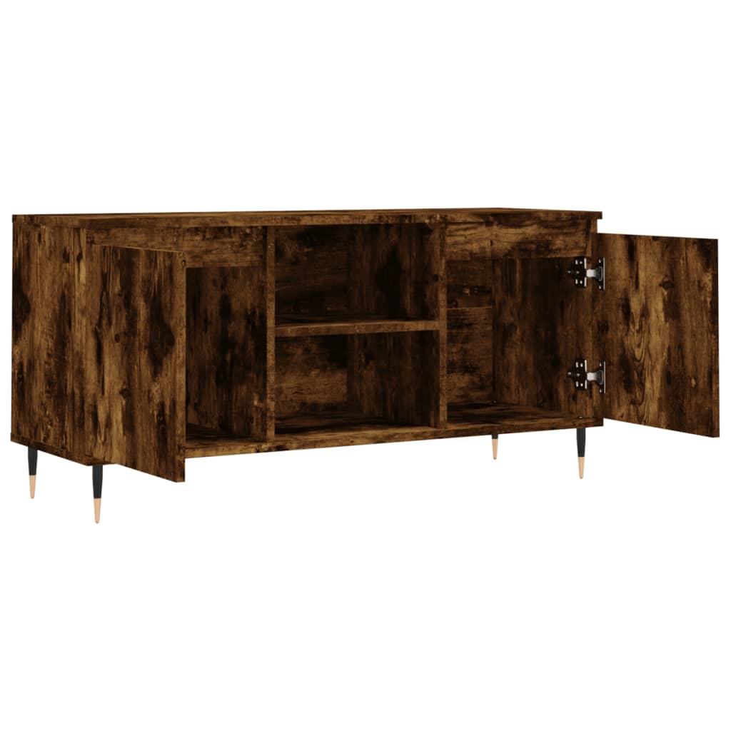 füstös tölgy színű szerelt fa TV-szekrény 104x35x50 cm