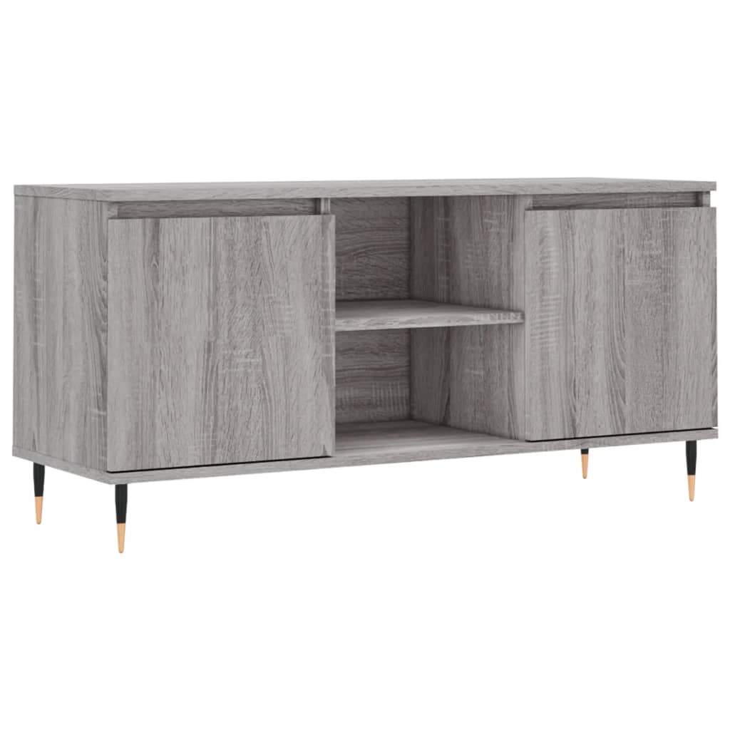 szürke sonoma színű szerelt fa TV-szekrény 104x35x50 cm