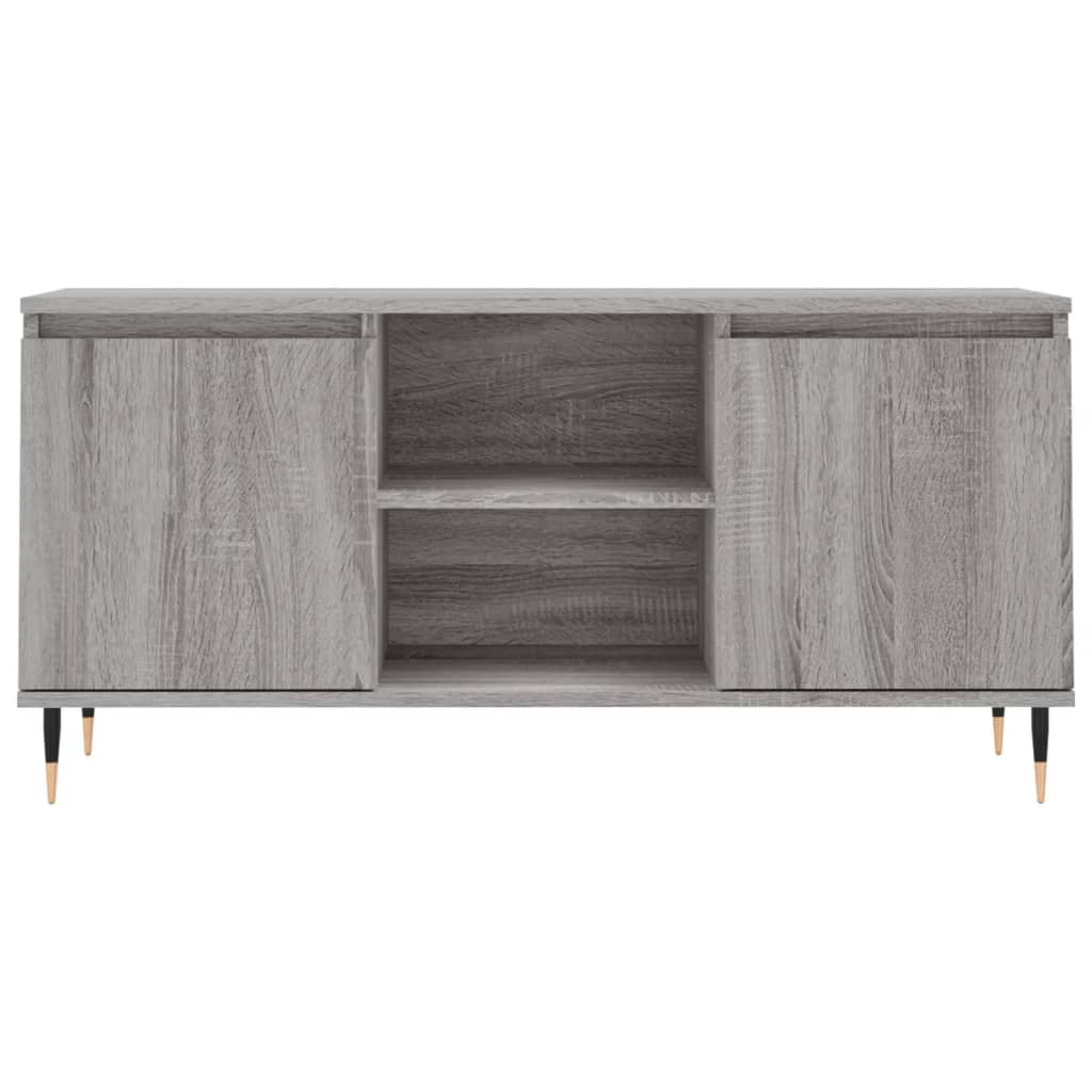 szürke sonoma színű szerelt fa TV-szekrény 104x35x50 cm