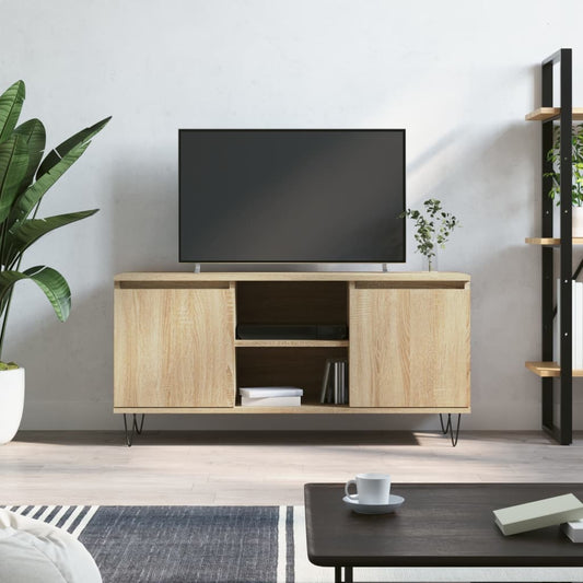 sonoma tölgyszínű szerelt fa TV-szekrény 104x35x50 cm