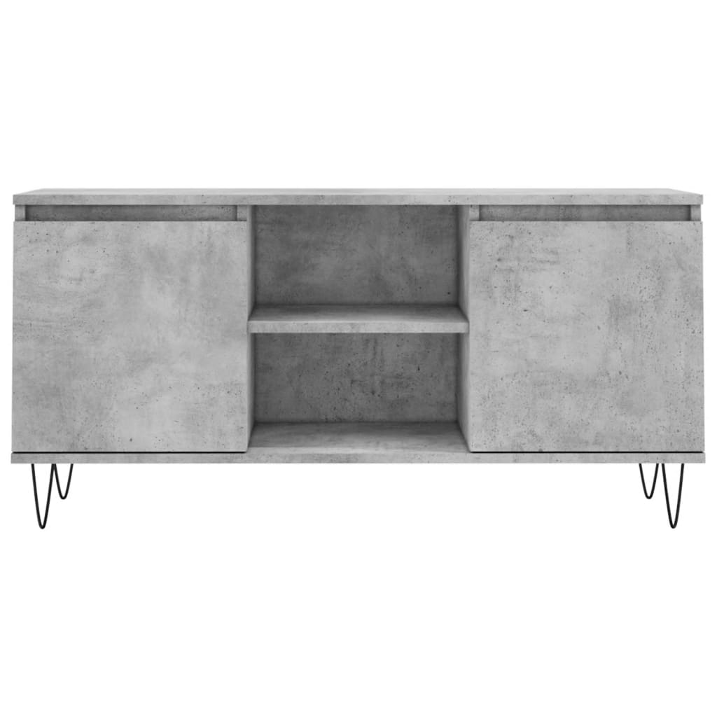 betonszürke szerelt fa TV-szekrény 104x35x50 cm