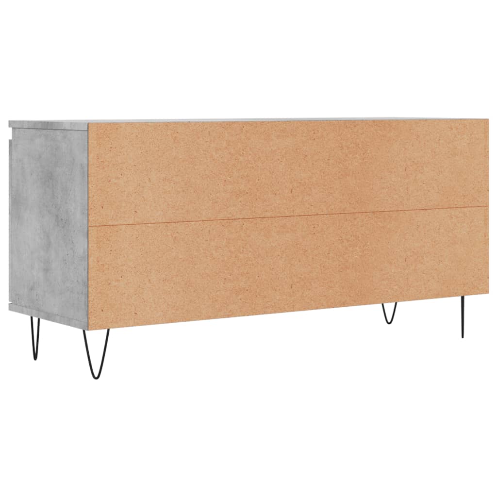 betonszürke szerelt fa TV-szekrény 104x35x50 cm