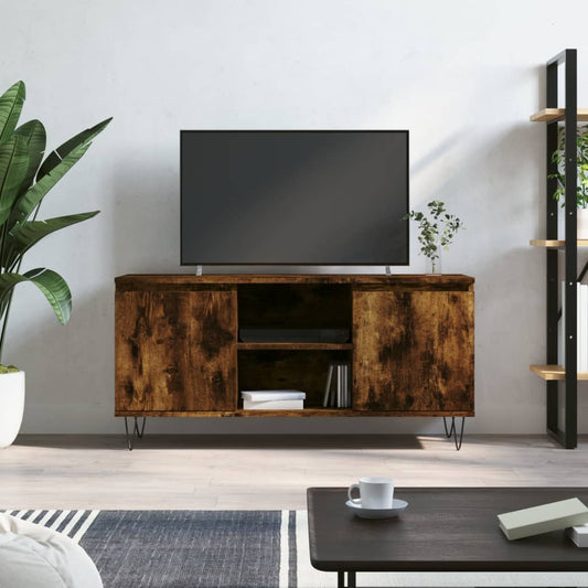 füstös tölgy színű szerelt fa TV-szekrény 104x35x50 cm