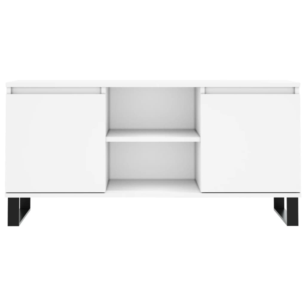 fehér szerelt fa TV-szekrény 104 x 35 x 50 cm