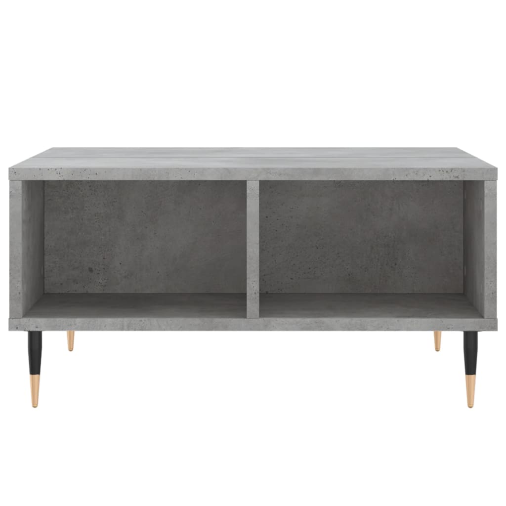 betonszürke szerelt fa dohányzóasztal 60 x 60 x 30 cm