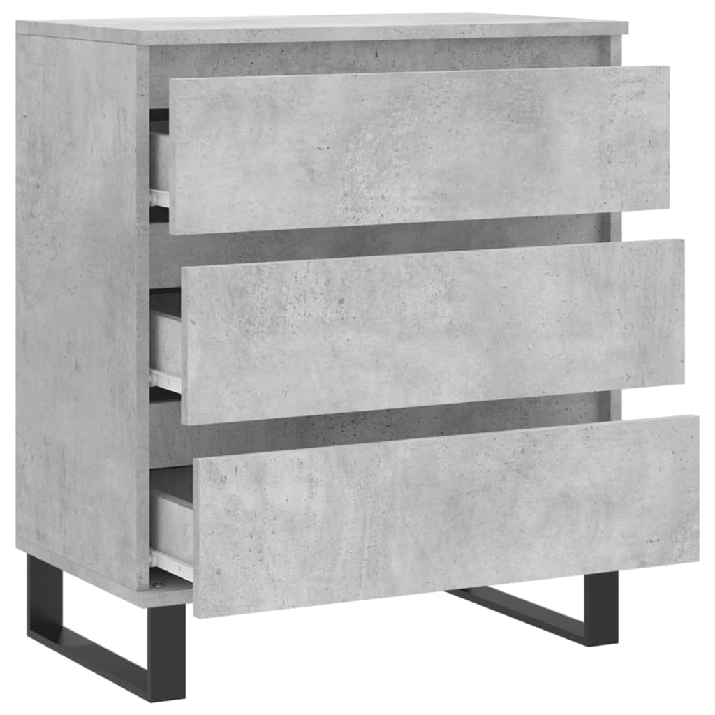 betonszürke szerelt fa tálalószekrény 60 x 35 x 70 cm