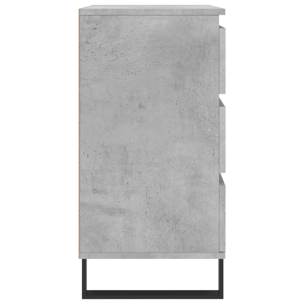 betonszürke szerelt fa tálalószekrény 60 x 35 x 70 cm
