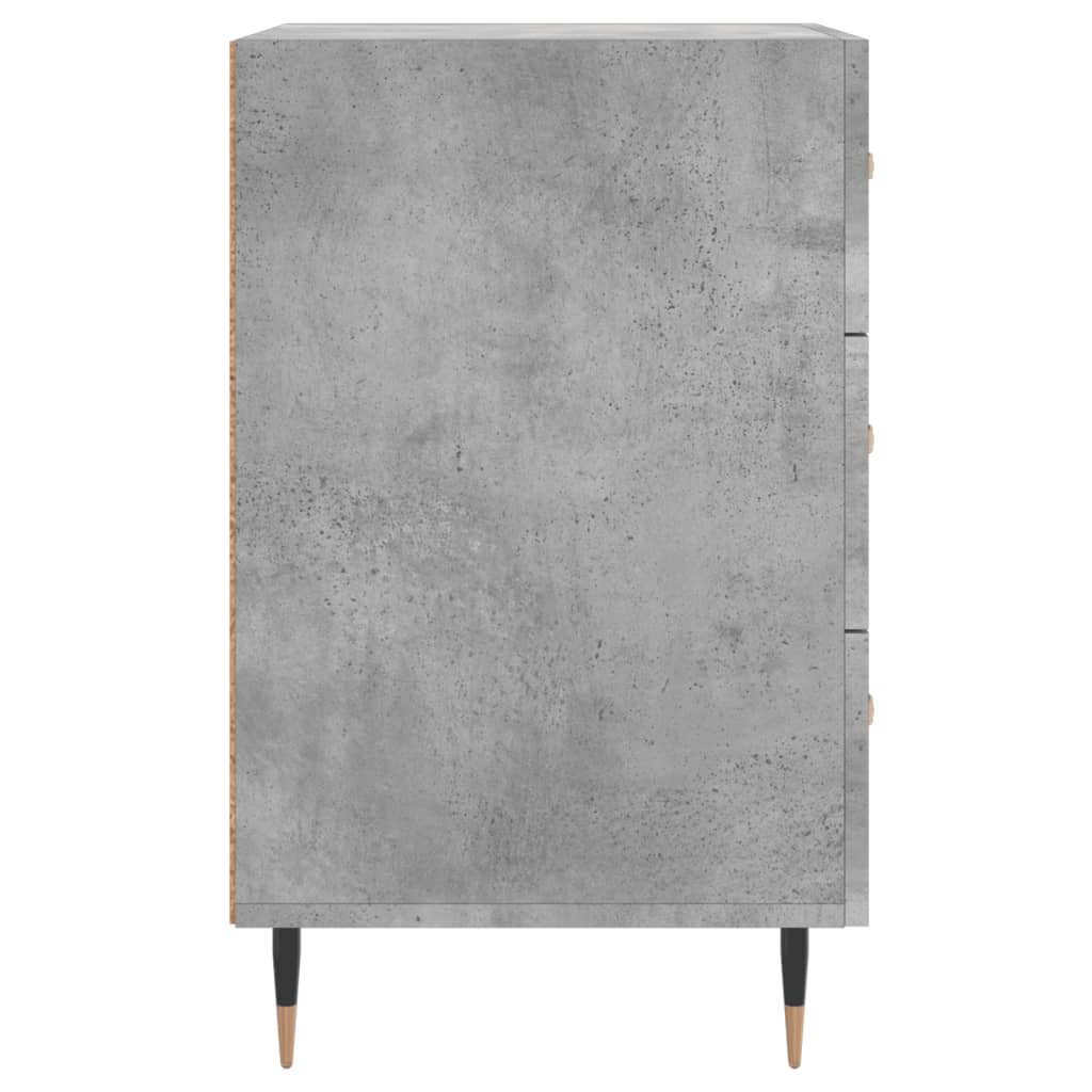 betonszürke szerelt fa éjjeliszekrény 40 x 40 x 66 cm