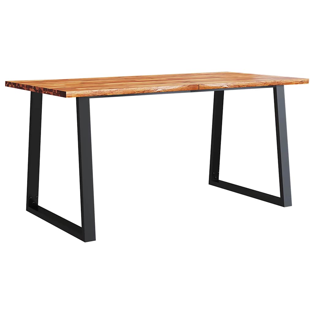 tömör akácfa étkezőasztal természetes éllel 160 x 80 x 75 cm