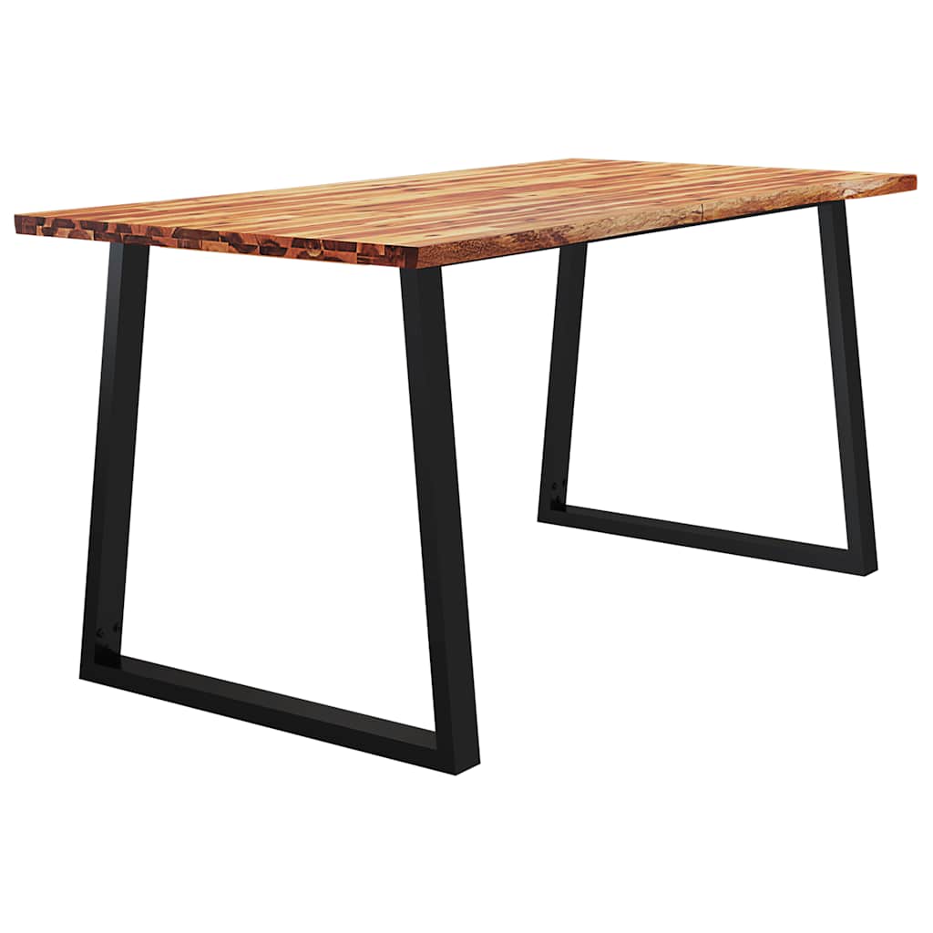 tömör akácfa étkezőasztal természetes éllel 160 x 80 x 75 cm