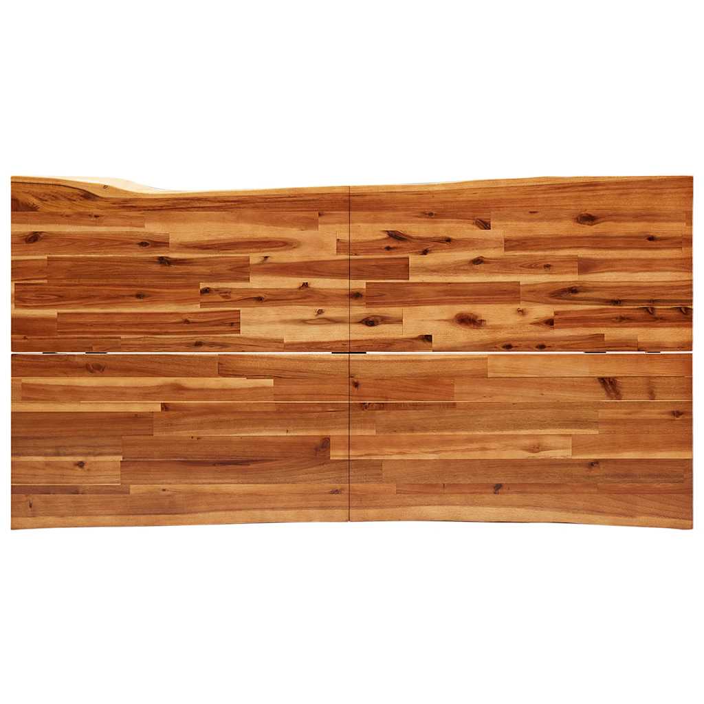 tömör akácfa étkezőasztal természetes éllel 160 x 80 x 75 cm