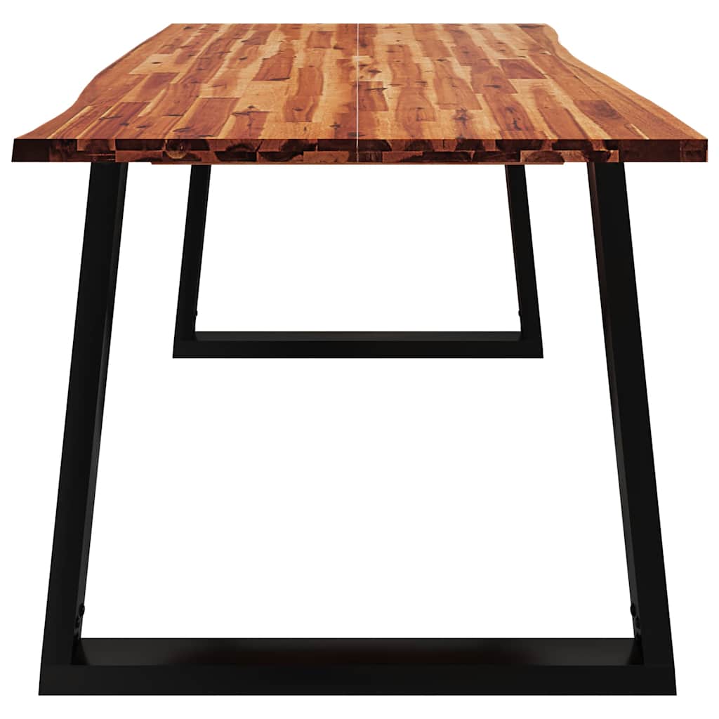tömör akácfa étkezőasztal természetes éllel 180 x 90 x 75 cm