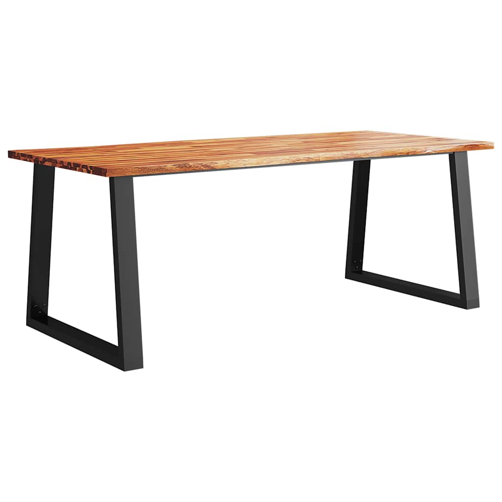 tömör akácfa étkezőasztal természetes éllel 200 x 90 x 75 cm