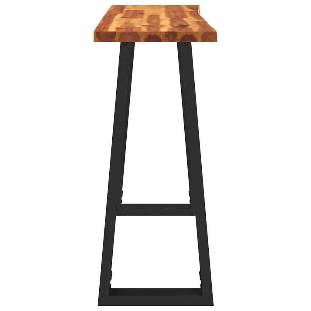 tömör akácfa konzolasztal természetes éllel 110x35x80 cm