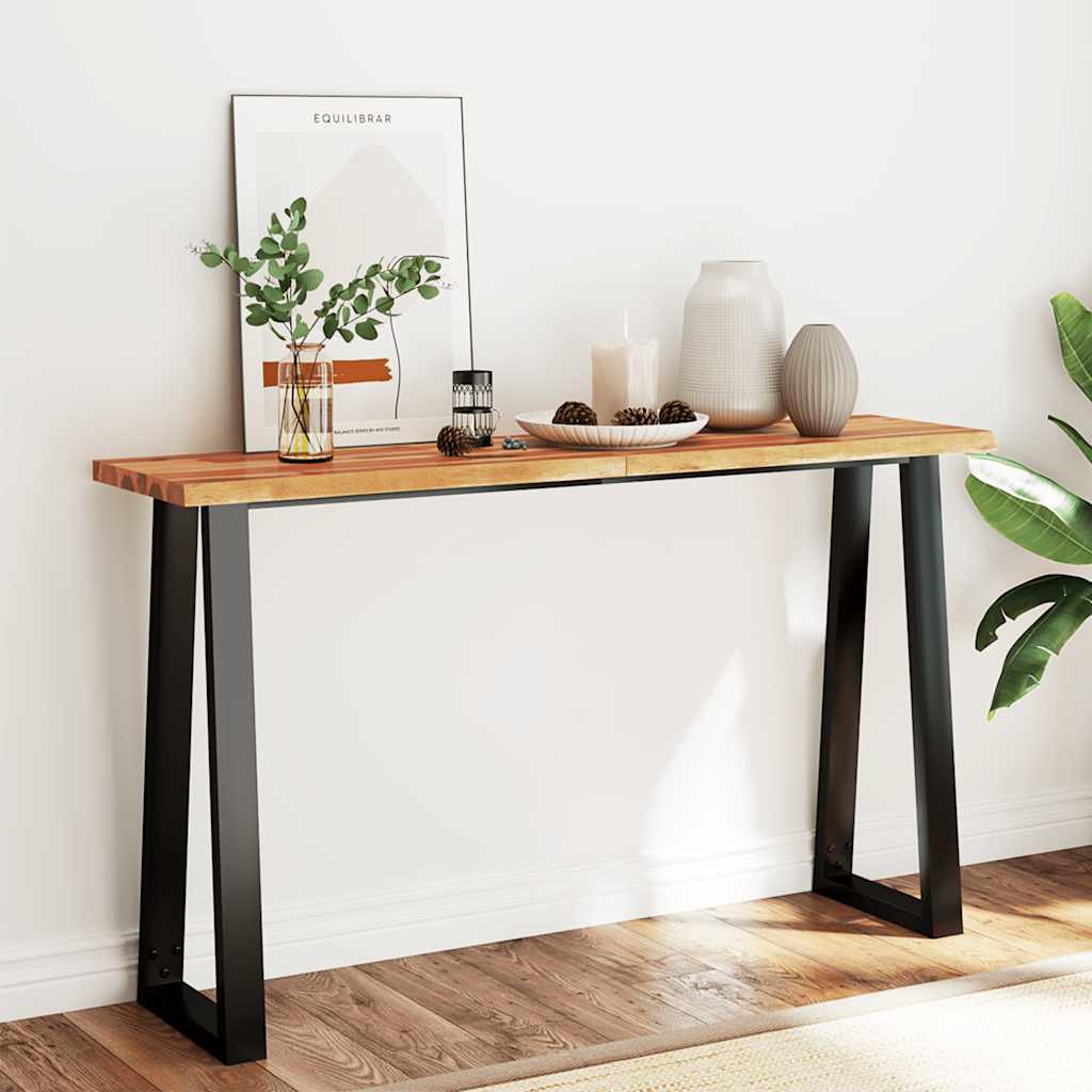 tömör akácfa konzolasztal természetes éllel 140 x 40 x 80 cm