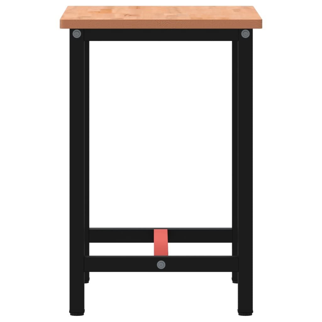 tömör bükkfa és fém munkaasztallap 80x55x81,5 cm