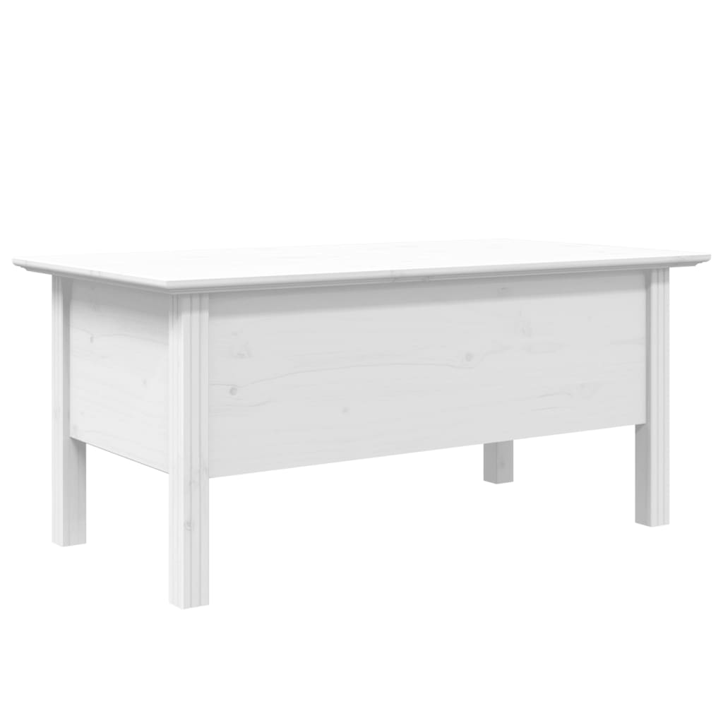 BODO fehér tömör fenyőfa dohányzóasztal 100 x 55 x 46 cm