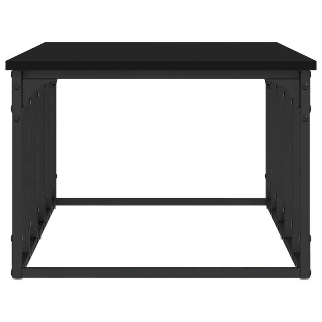 fekete szerelt fa dohányzóasztal 100 x 50 x 35,5 cm